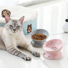 Sweejar cerámica duradera para gatos en rosado, diseño profesional y fácil de limpiar.