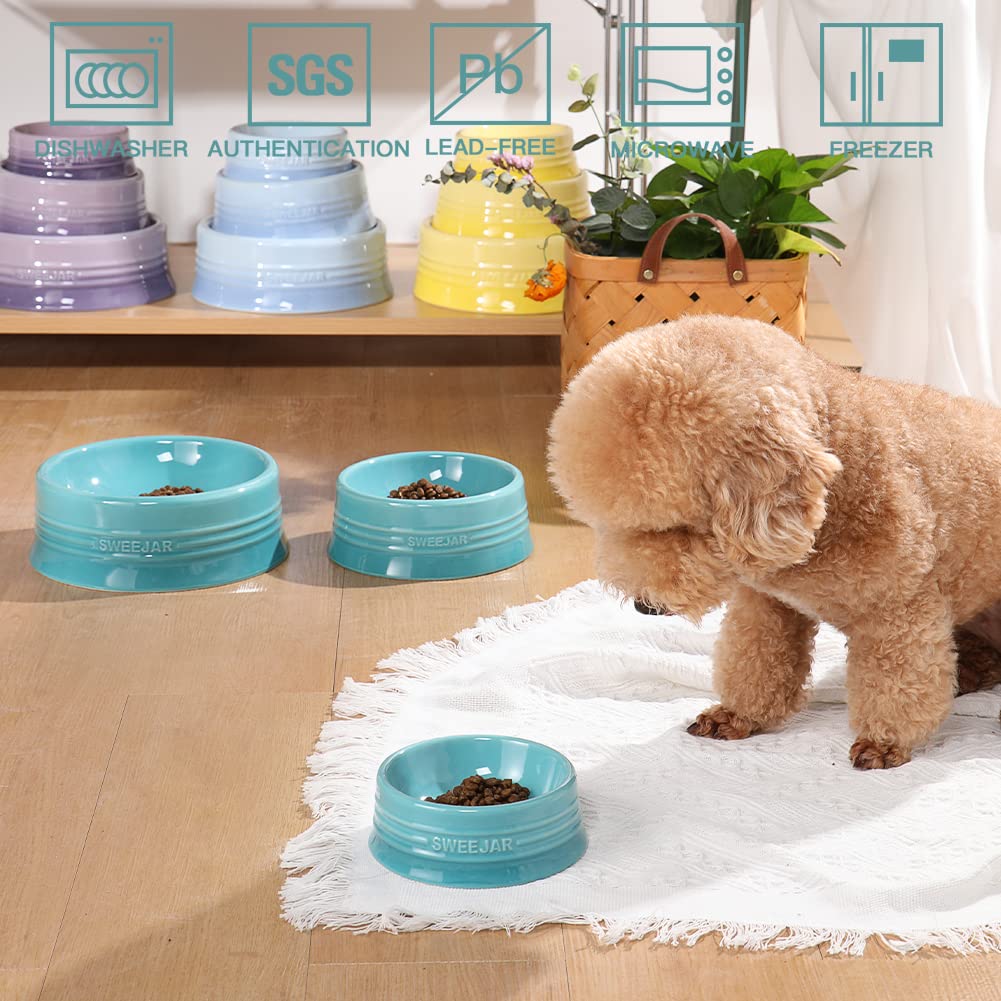 Sweejar tazón cerámico gradiente para gatos, diseño elegante y funcional