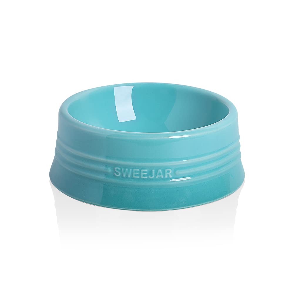 Sweejar tazón cerámico gradiente azul para perros medianos, ideal para comidas diarias