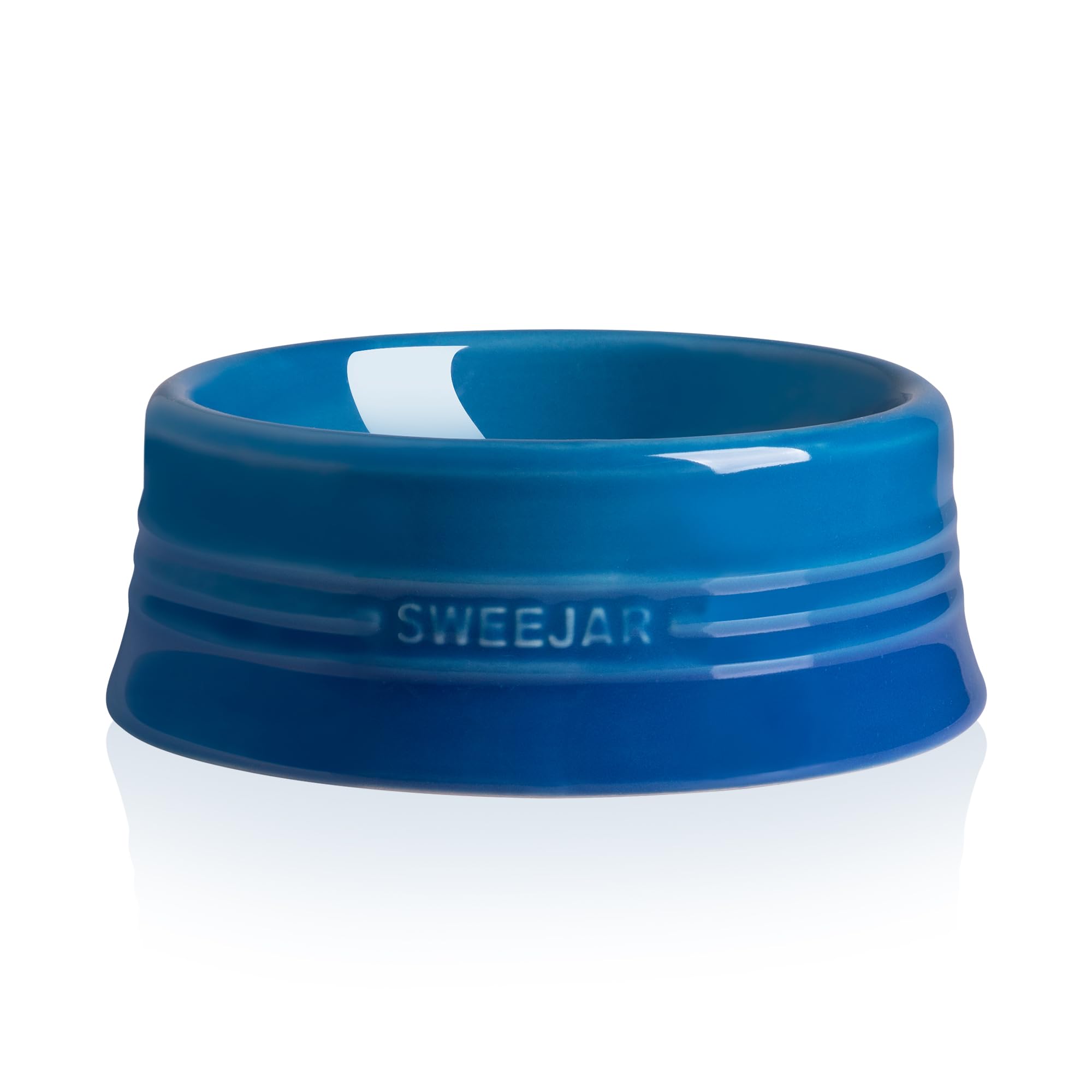 Tazón gradiente Sweejar para perros, interior azul marino, cómodo para comer sin derrames