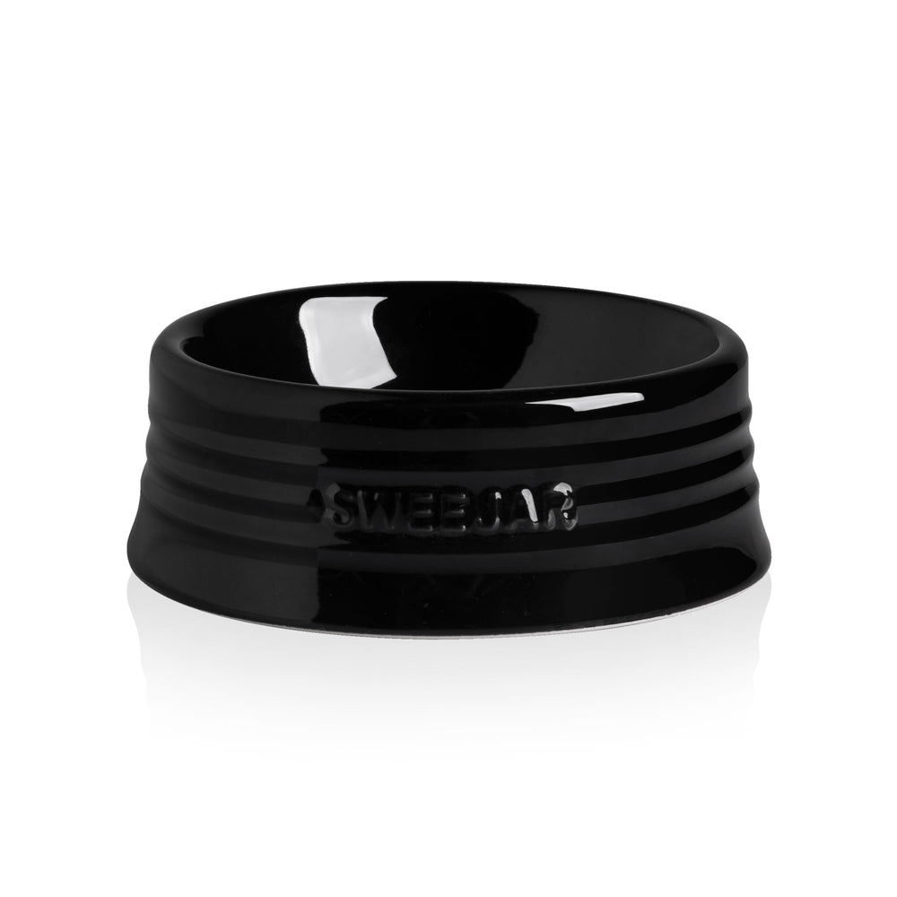 SWEEJAR tazon gradiente negro para comida de perro, estable y fácil de limpiar.