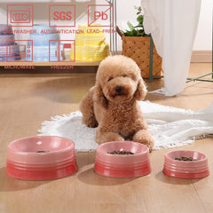 Tazón Sweejar Gradiente Rosa para perros pequeños, vista frontal.