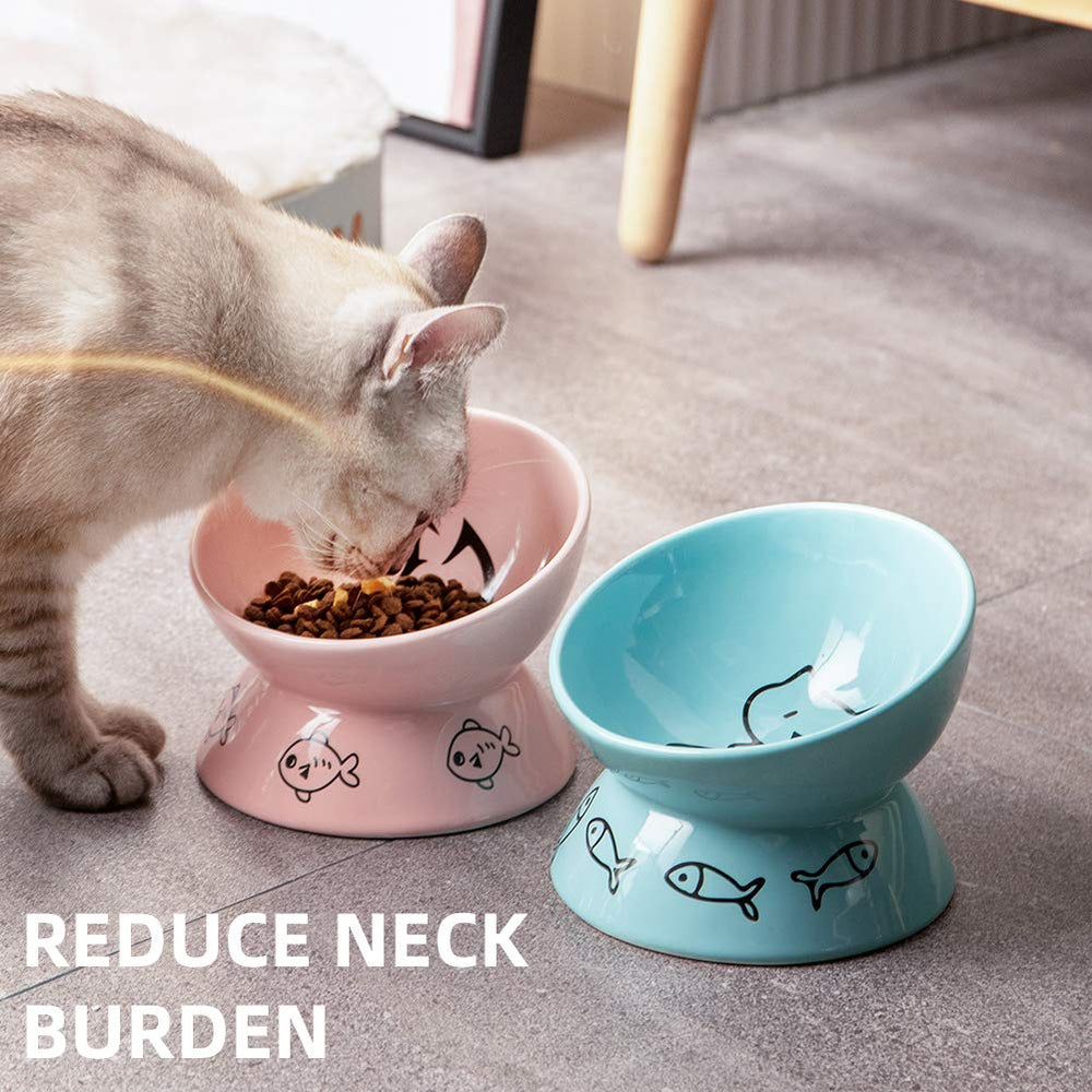 Sweejar tazon para gatos tiltado mejora la ergonomía al comer