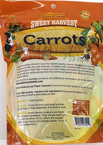 Sweet Harvest zanahorias-secas-trozos pequeños para mamíferos