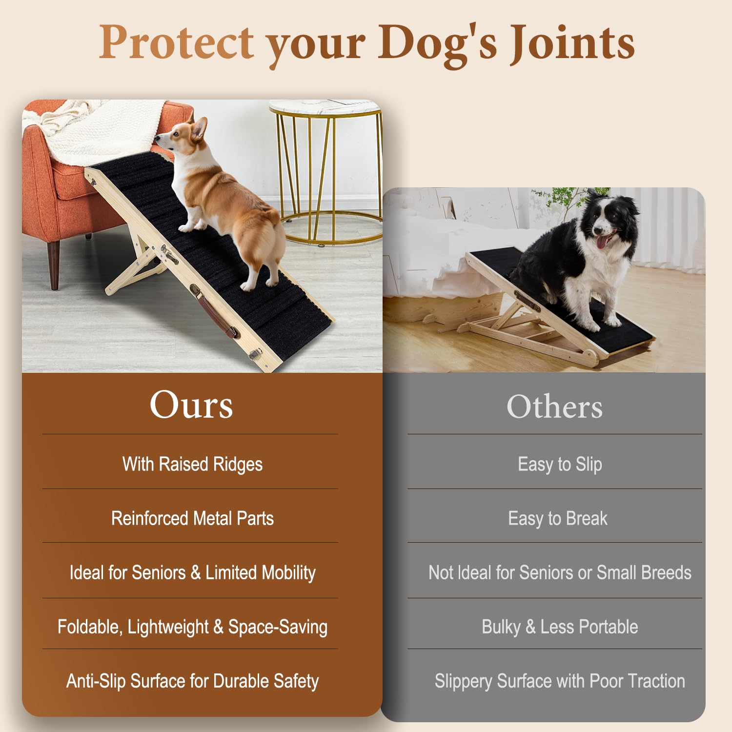 Cargas hasta 60 libras, ideal para perros pequeños