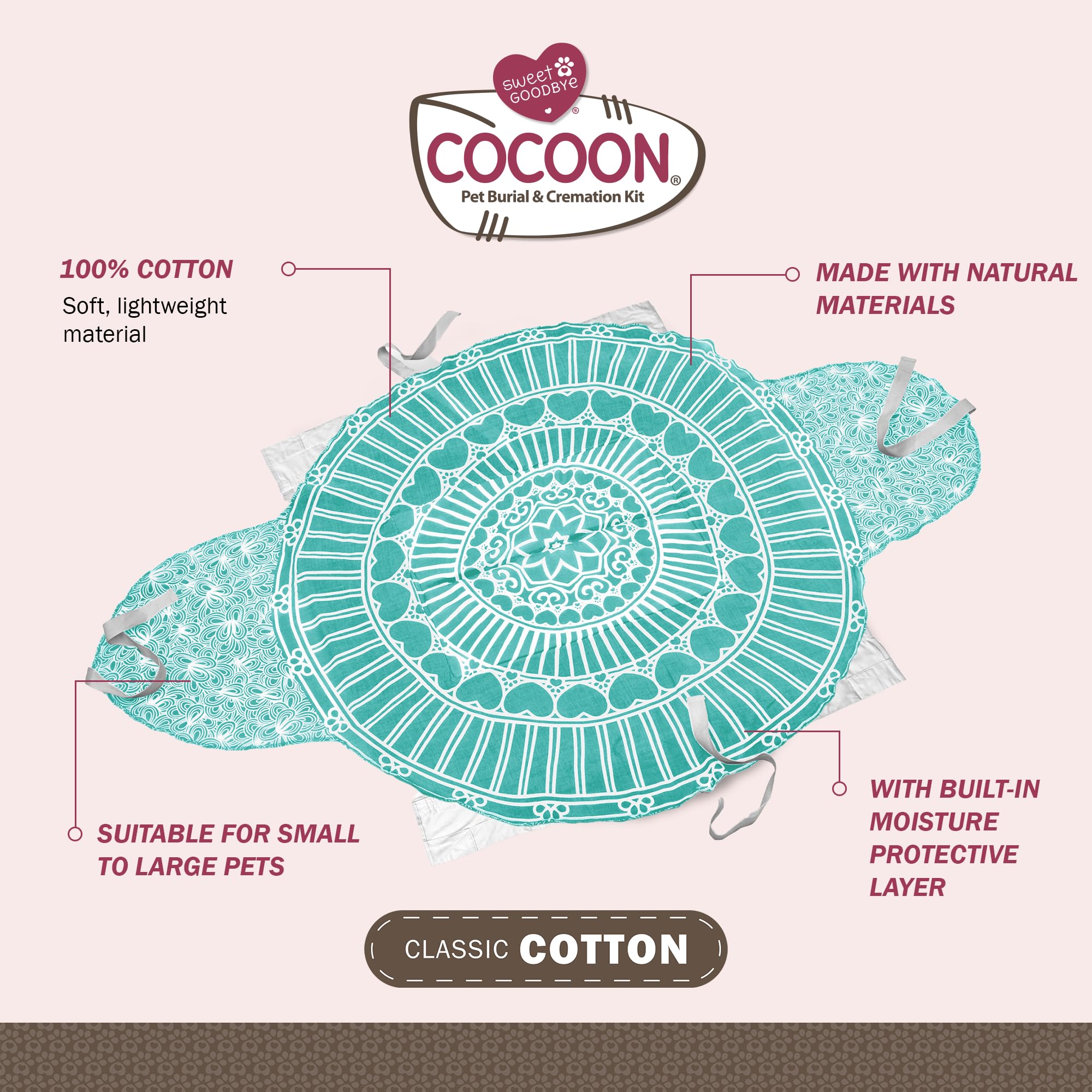 Sweet Goodbye Cocoon cofín ecológico para una despedida sobria y digna.