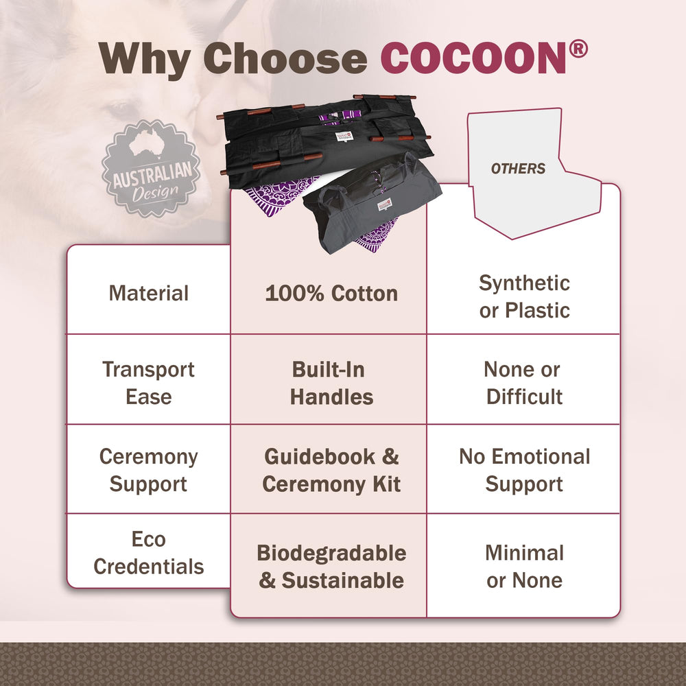 Sweet Goodbye Cocoon - apto para mascotas de todos los tamaños.