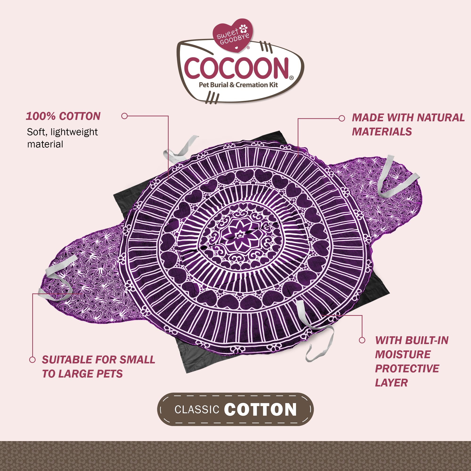 Sweet Goodbye Cocoon - tejido de algodón natural para reposo cómodo.