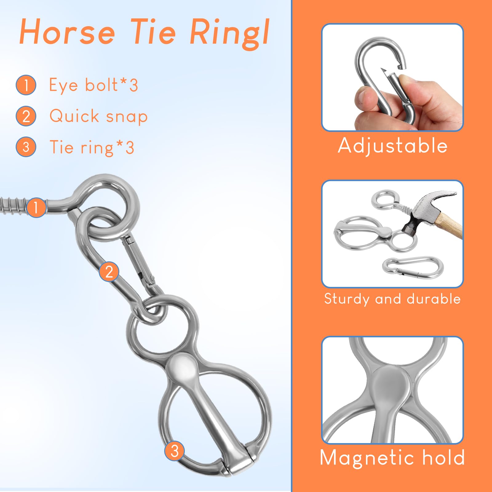Swess accesorios para establo, ideal para cuidado equino.