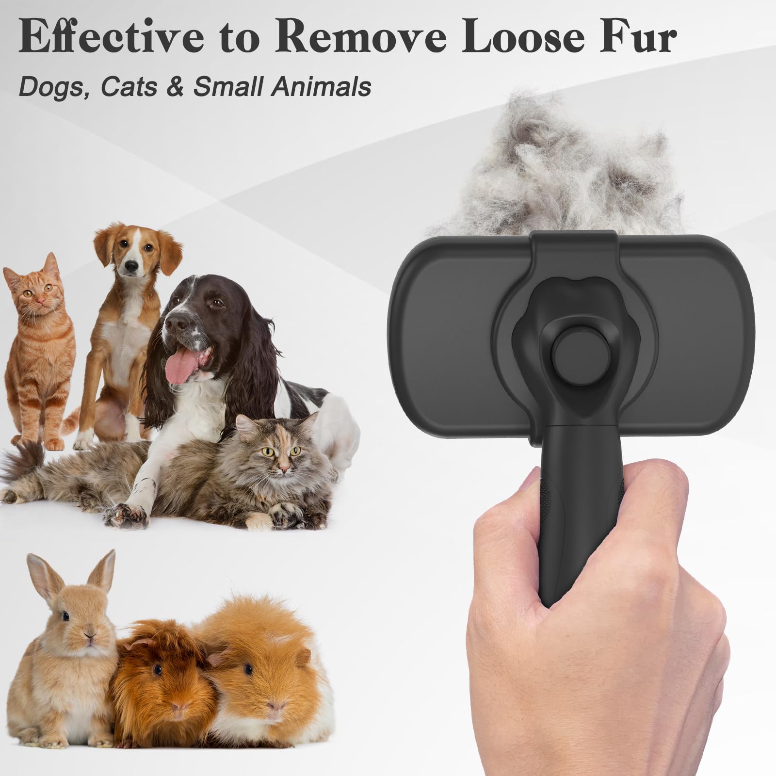 Swihauk cepillo apto para pelo corto y largo de perros y gatos.