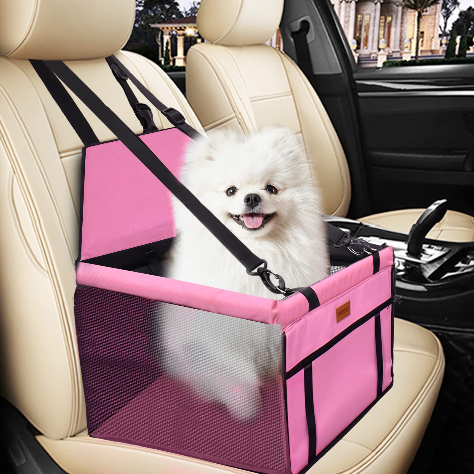 SWIHELP: asiento para perros en coche delantero, seguro y cómodo para viajes diarios.