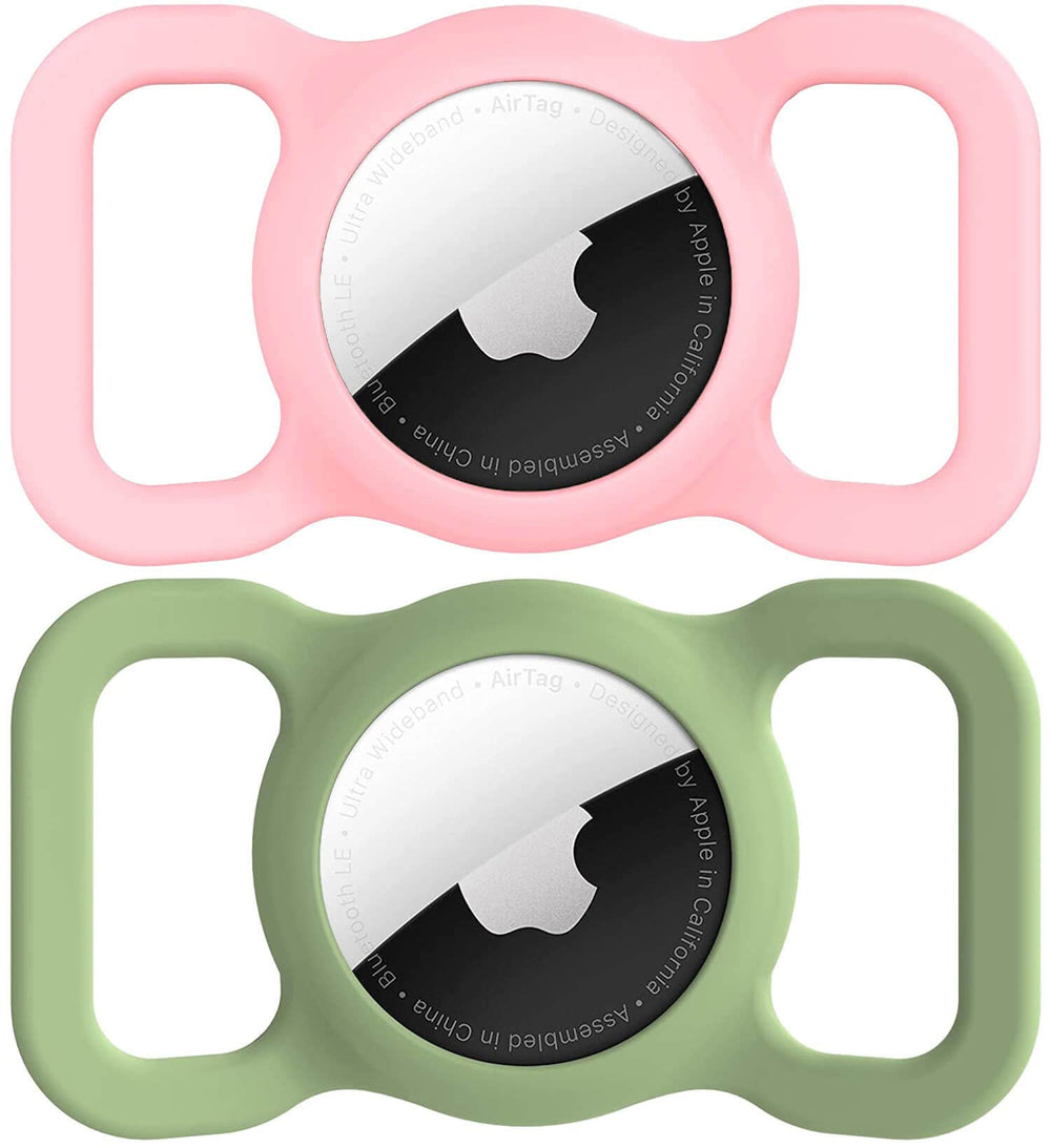 SWINCHO funda AirTag para collar rosa, ligera y útil para localizar a tu mascota.