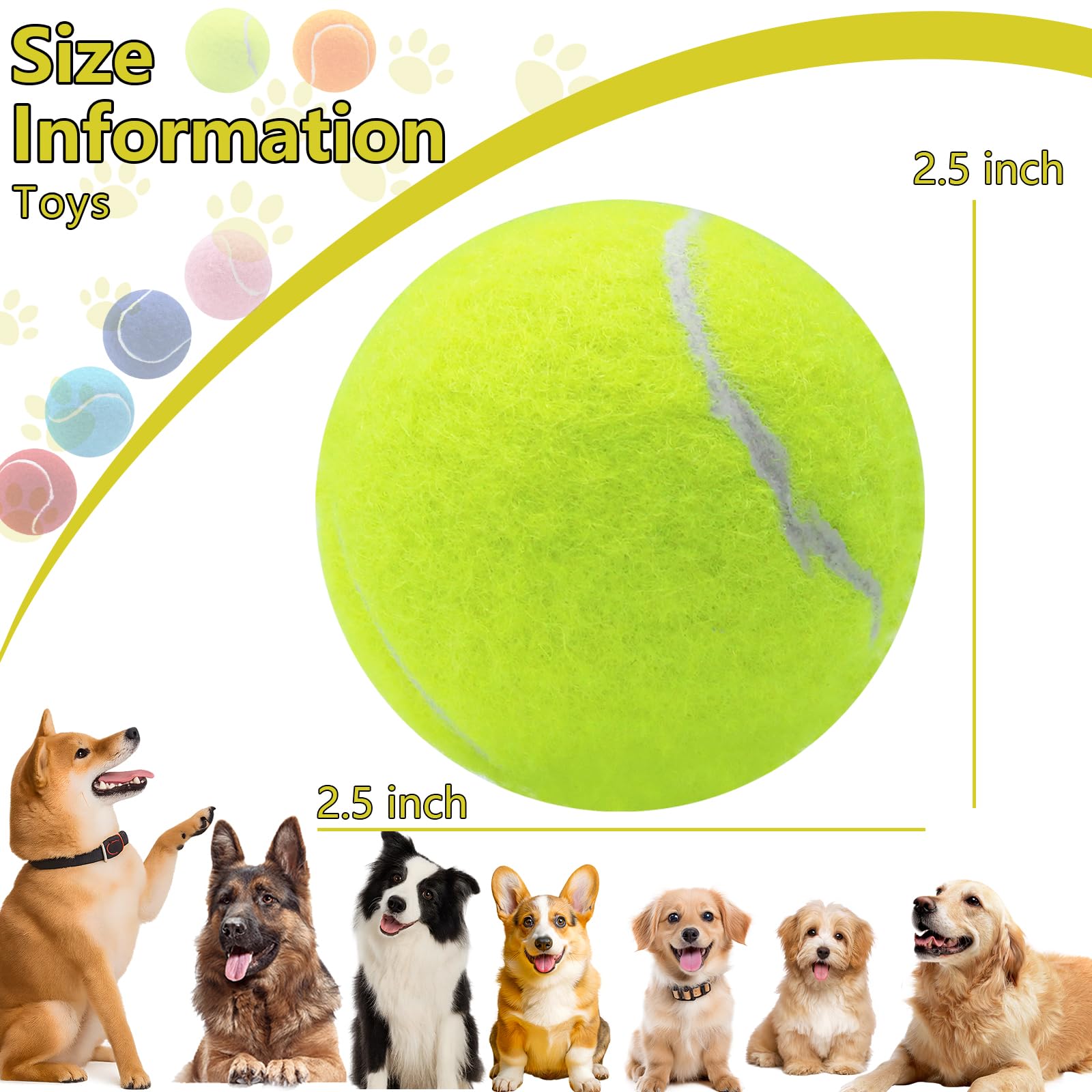 Swingers: bola de tenis de caucho natural y fieltro seguro para perros.
