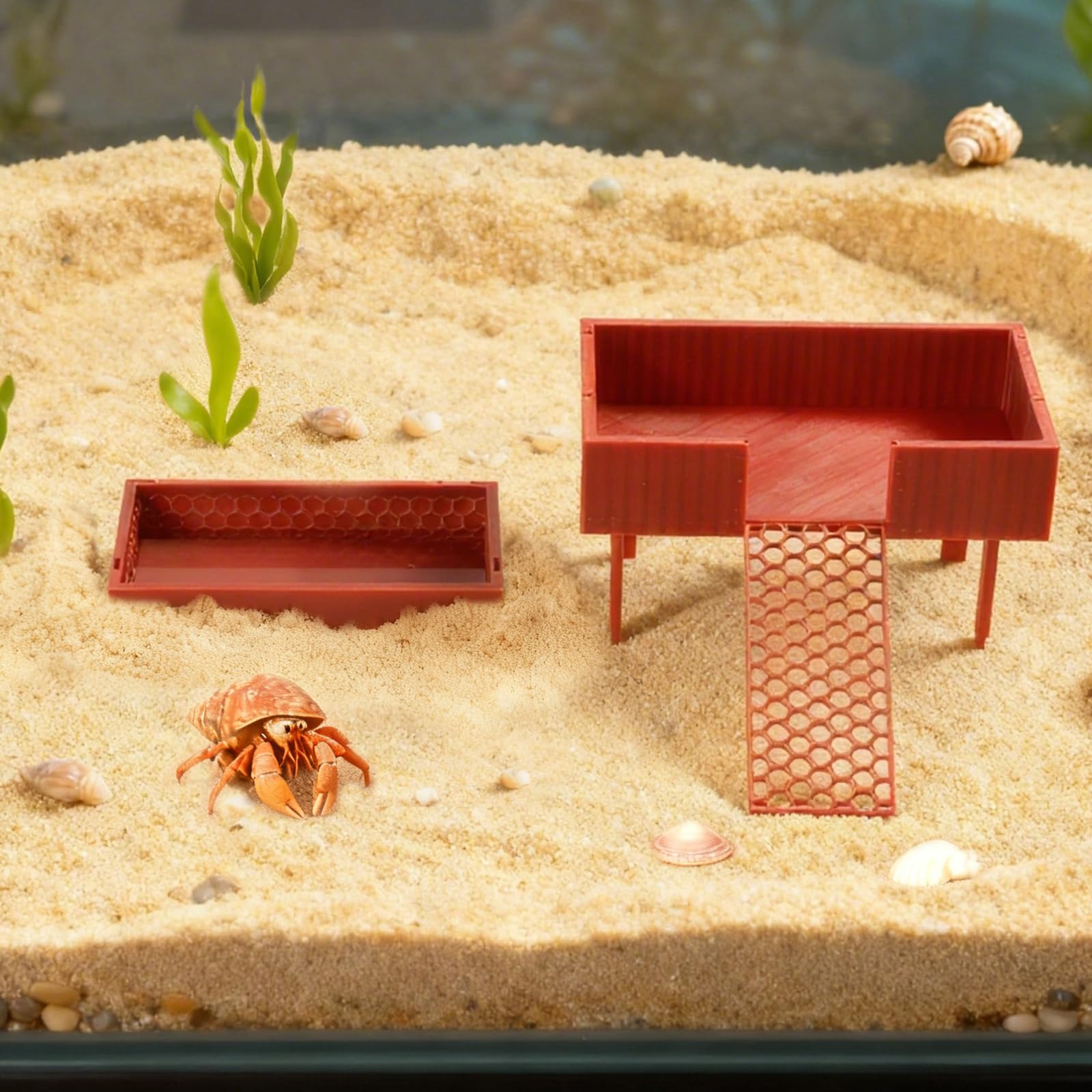 Swirge puertas-ajuste habitat cangrejo eremita, configuración flexible para tu tanque.