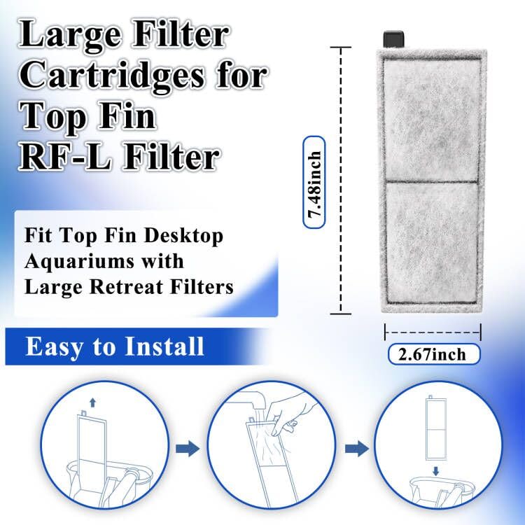 Switior cartucho de repuesto Top Fin Desktop, solución para filtro grande