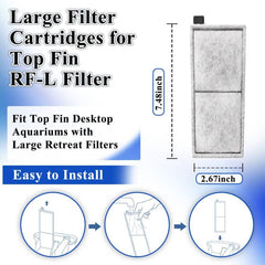 Switior cartucho de repuesto Top Fin Desktop, solución para filtro grande