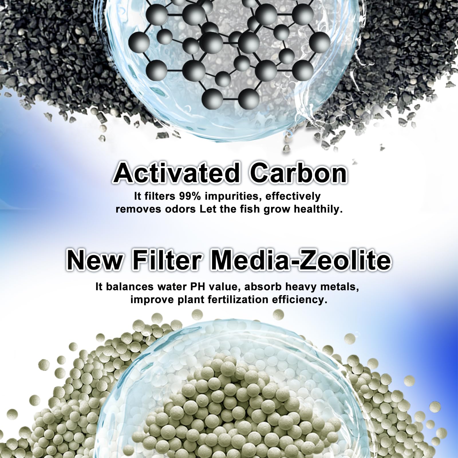 Switior zeolita filtración absorbe metales pesados y balancea pH