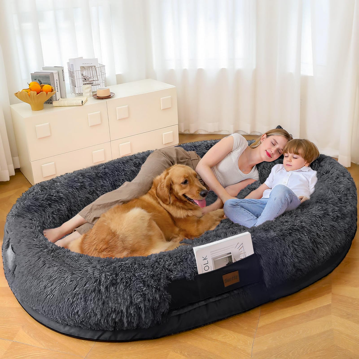 Cama humana SWITTE grande y espaciosa para dormir junto a tu mascota.
