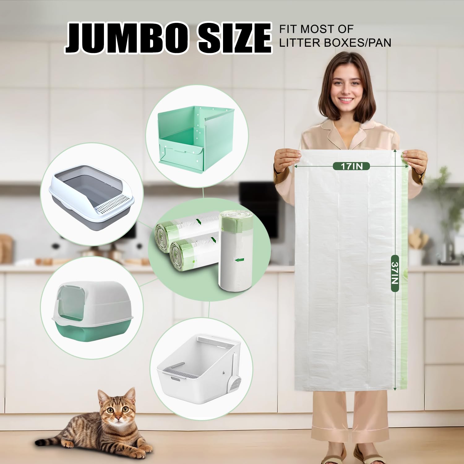 Swodition bolsas para caja de arena, limpieza rápida y sin polvo.