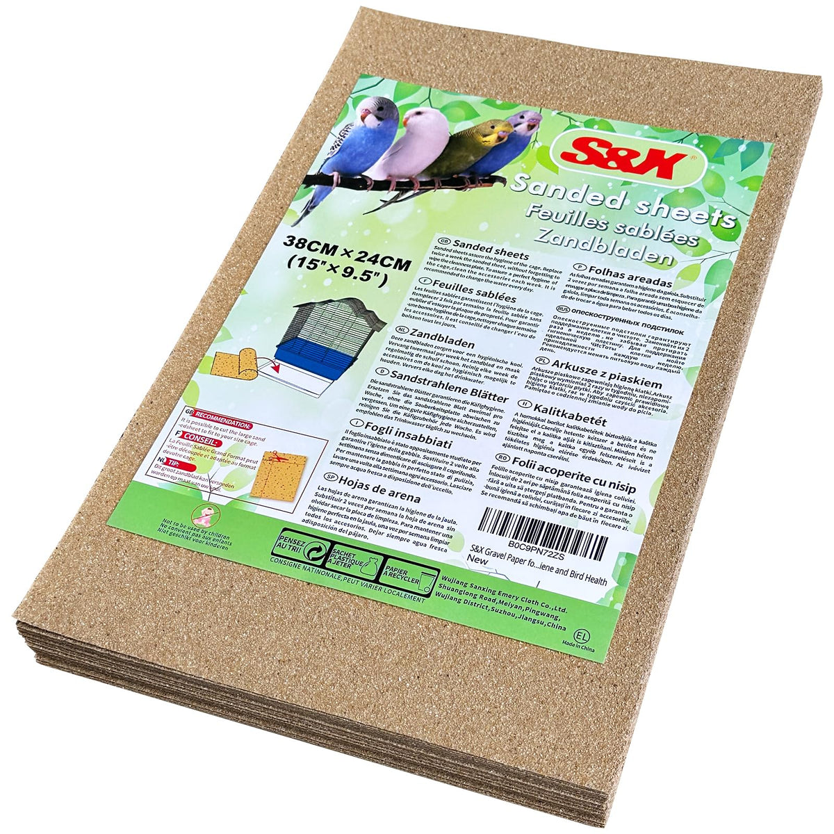 S&X papel de grava para jaula de aves plano para instalación rápida