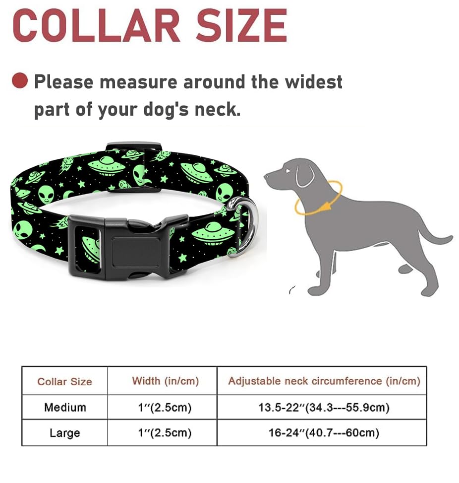 SXboxing collar verde extraterrestre hebilla facilita colocar y quitar.