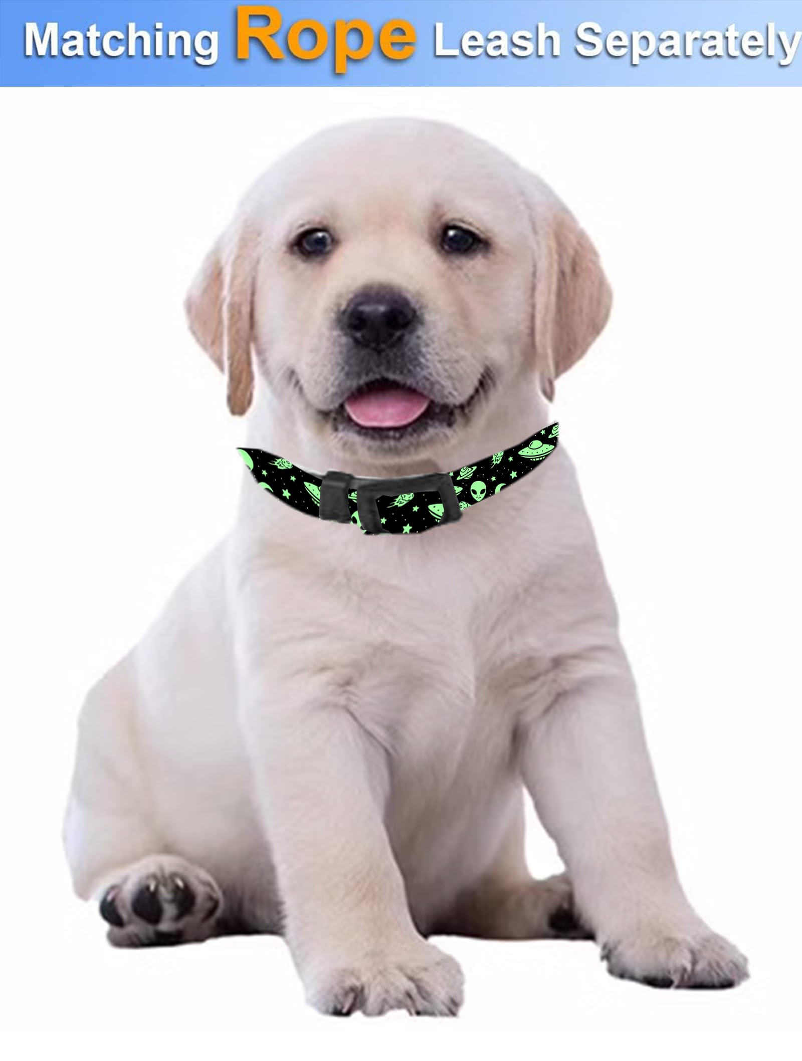Collar SXboxing verde extraterrestre con patrón adorable.