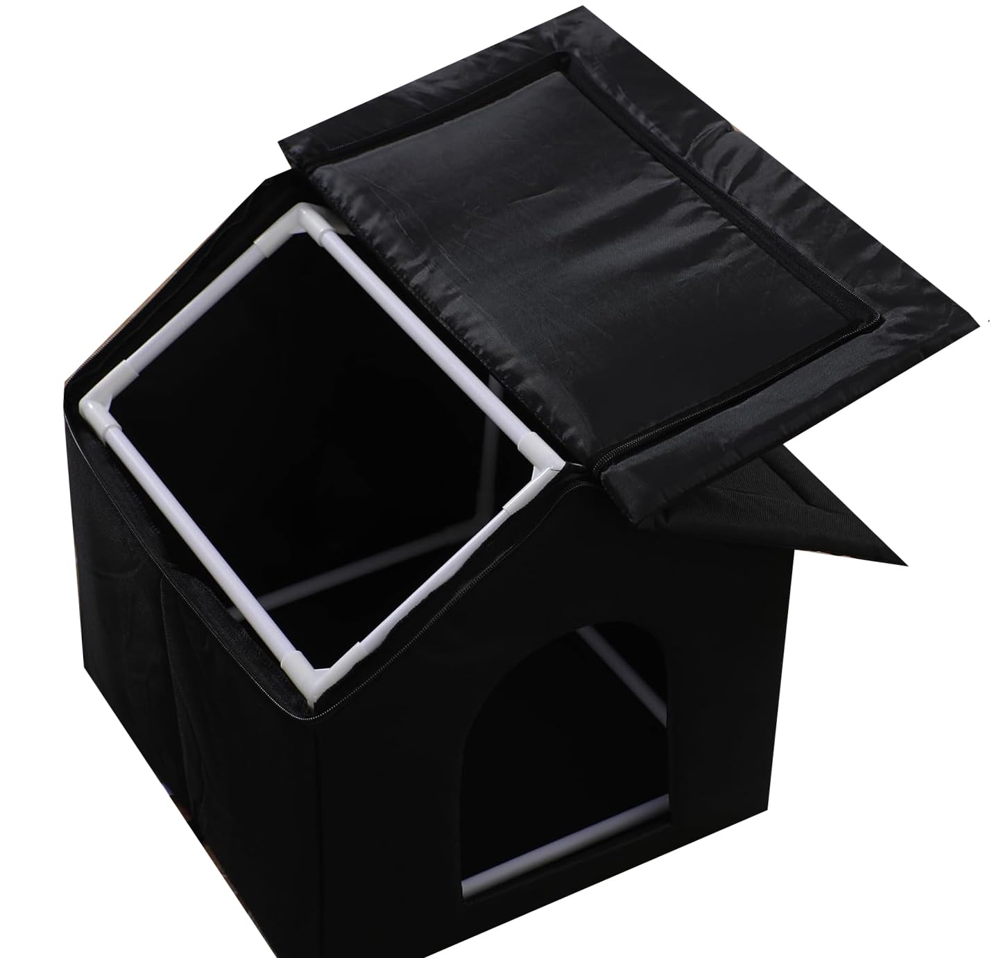 SXOZH casa gatos plegable y fácil de guardar en espacios pequeños.