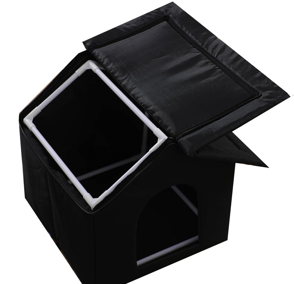 SXOZH casa gatos plegable y fácil de guardar en espacios pequeños.