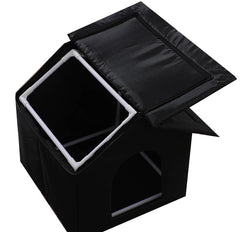SXOZH casa gatos plegable y fácil de guardar en espacios pequeños.