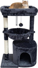SYANDLVY Arbol Gato Interior Percha, gris ahumado, perfecto para descansar y vigilar la casa