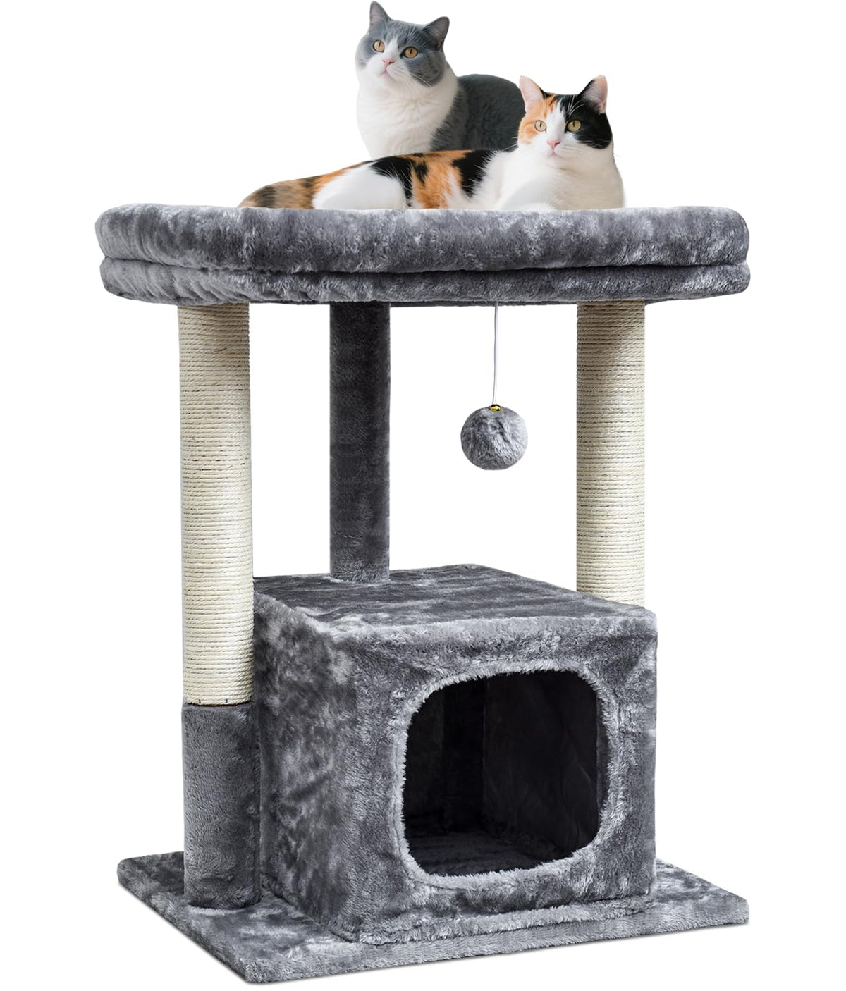 SYANDLVY arbol gatos 27in percha superior de peluche para descanso cómodo