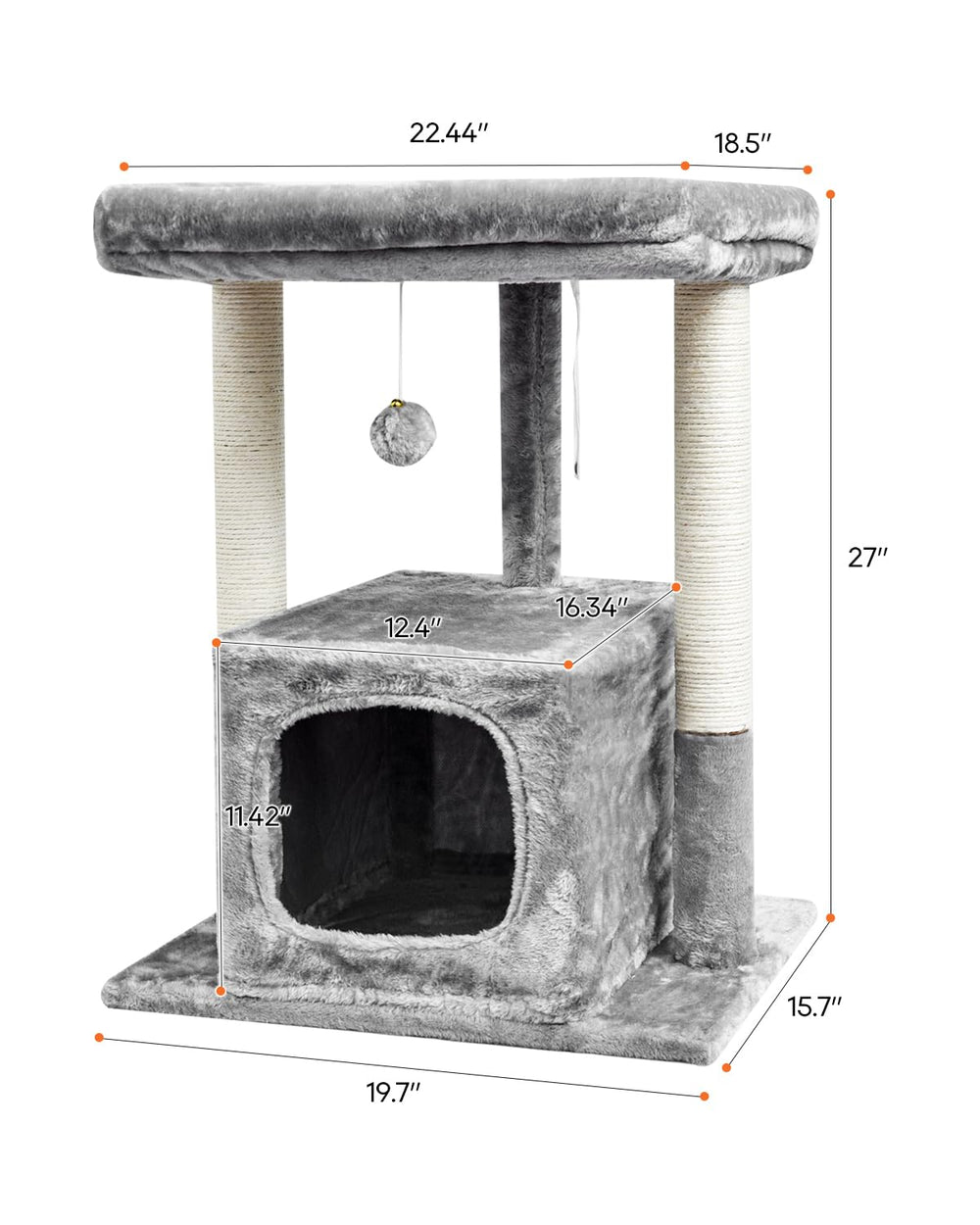 SYANDLVY arbol gatos 27in postes sisal reforzados para rascar muebles