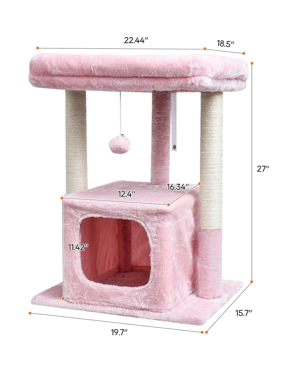 SYANDLVY arbol gatos 27p postes rascadores de sisal para afilar uñas.
