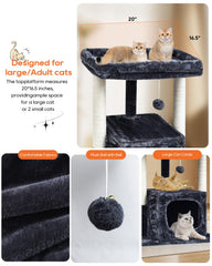 SYANDLVY arbol-gatos-27pulgadas-almohada-lavable cojín desmontable y lavable