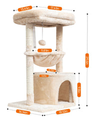 SYANDLVY árbol para gatos con base reforzada para estabilidad.