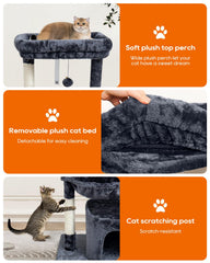 SYANDLVY Cesta para Gato, gris ahumado, nido suave para acurrucarse