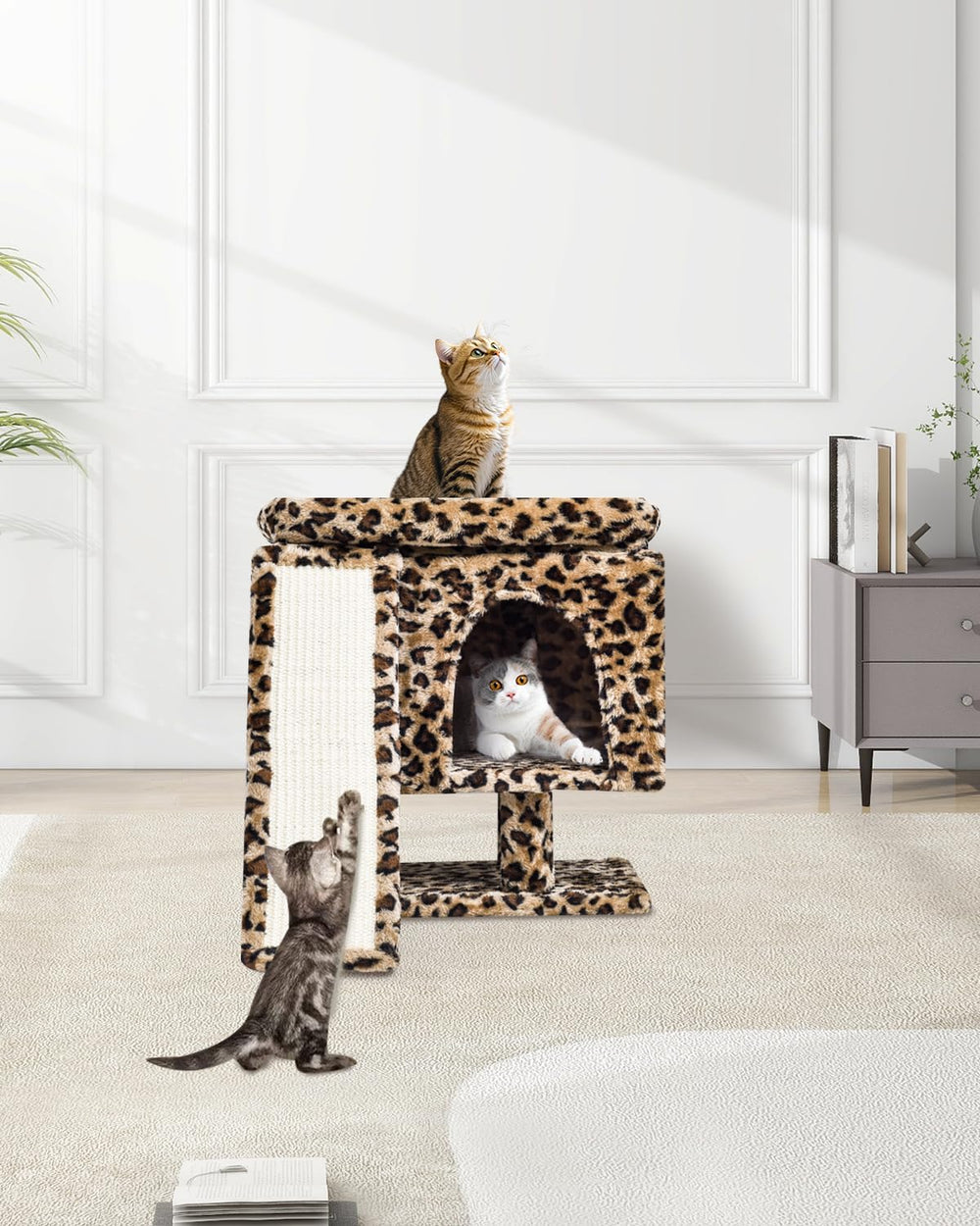 SYANDLVY torre gatos poste sisal rasgado, ejercicio seguro para uñas.