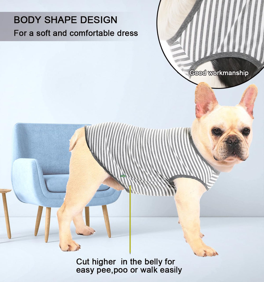 SyChien camisa perro sin mangas, fácil de colocar para salidas al exterior.