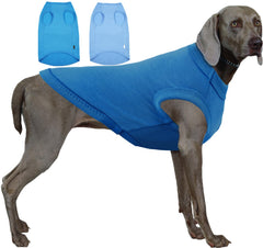 SyChien camiseta para perro azul frente, suave y transpirable para paseos diarios