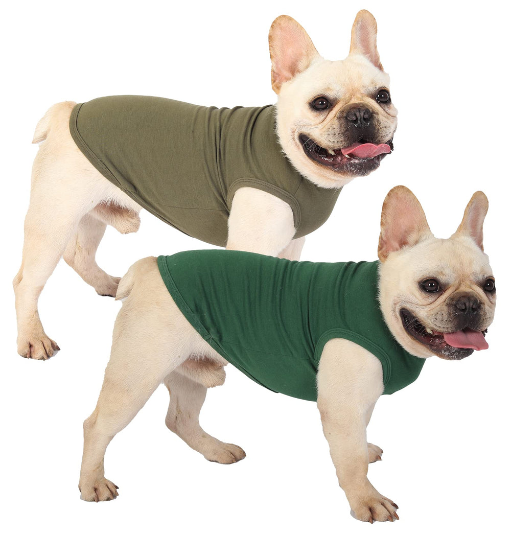 SyChien camiseta sin mangas para perro grande francés, diseño ligero para climas cálidos.