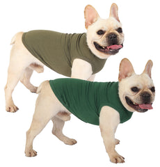 SyChien camiseta sin mangas para perro grande francés, diseño ligero para climas cálidos.