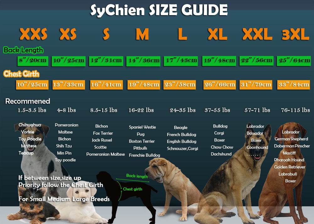 SyChien Camiseta para perros grande, uso en verano al aire libre.