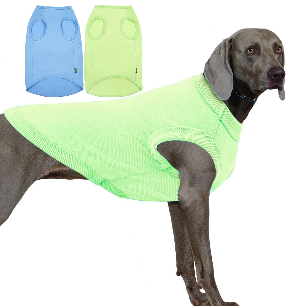 SyChien camiseta para perro en azul-verde, ligera y cómoda para clima cálido