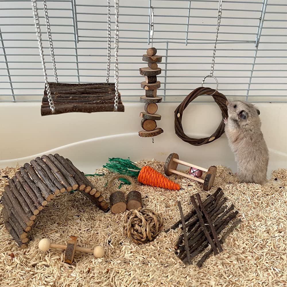 Syhemtya rueda hamster, invita a correr y a ejercitarse dentro de la jaula.