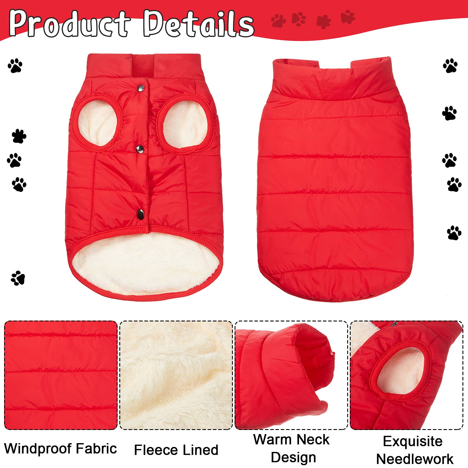Chaqueta Syhood para perro, espalda, mantiene el calor durante caminatas.
