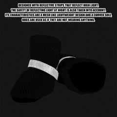 Symphonyw botas para perros pequeños con ajuste reflectante para seguridad nocturna