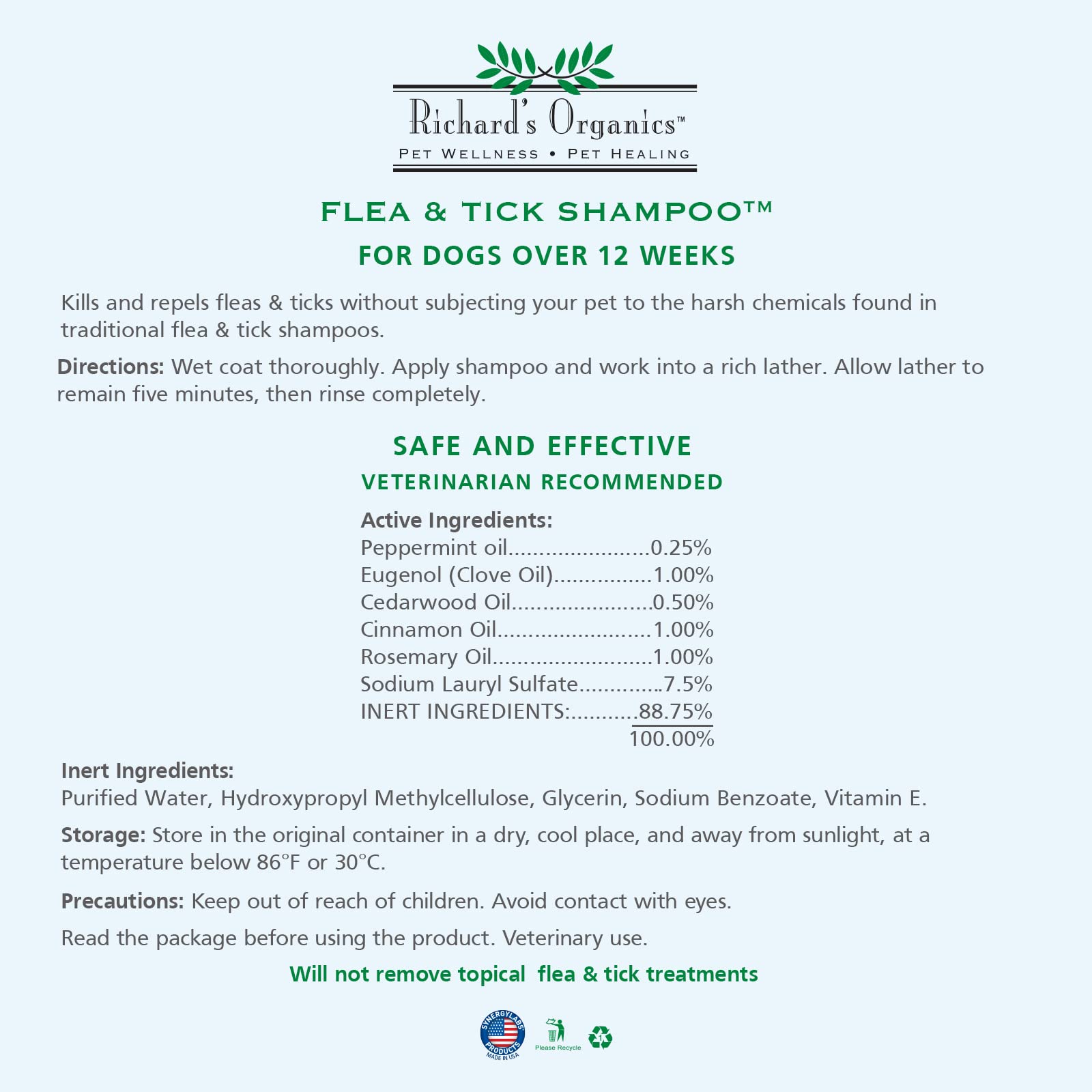 Richard’s Organics champú que repele mosquitos para perros