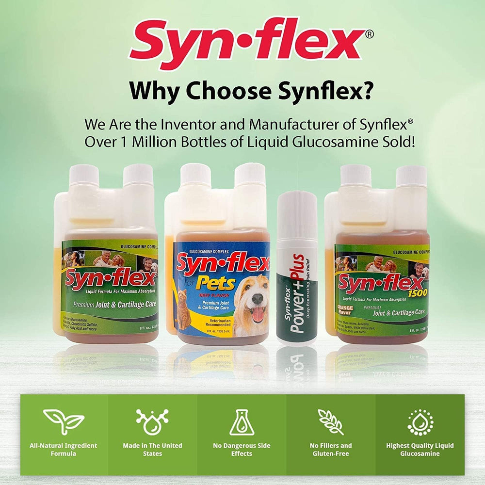 Fabricado en EE UU, Synflex de alta calidad farmacéutica y libre de gluten.
