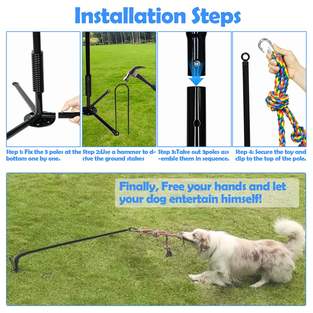 SYOOY dos cuerdas de juego para perros con campana integrada.