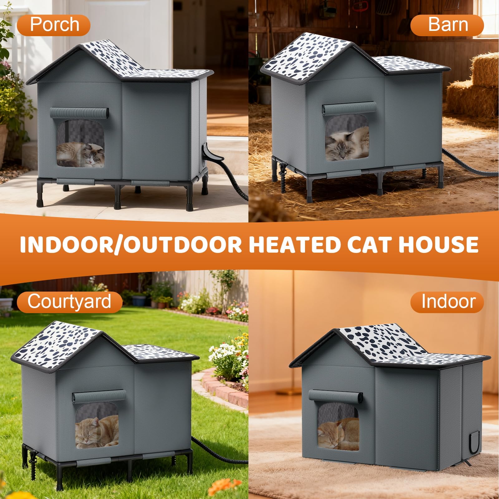SYREMERS refugio-invierno-para-gatos, protección en climas fríos.